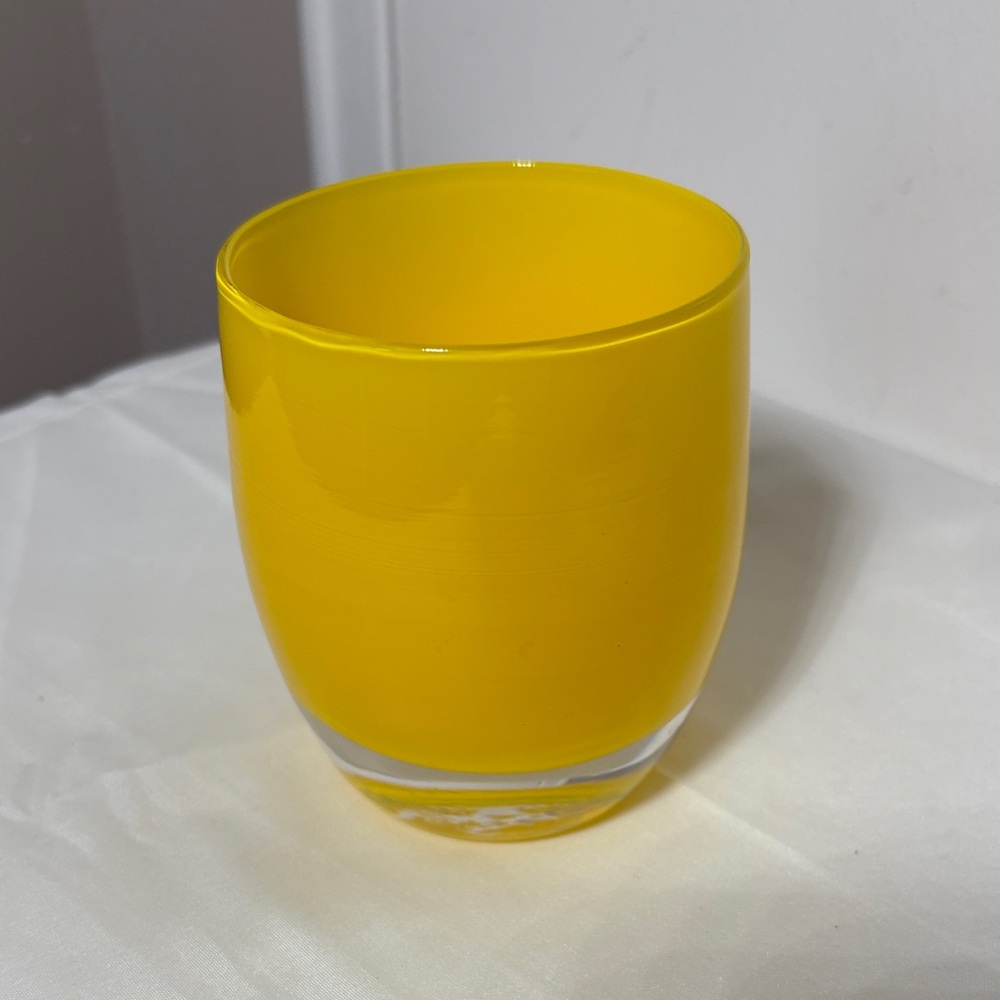 GLASSYBABY “SUNSHINE” Votive T-lite Candle Holder 4” tall Pre-Triskelion